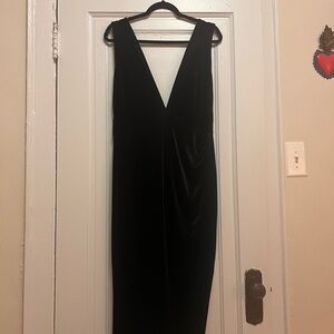 Elegant Black Velvet Dress